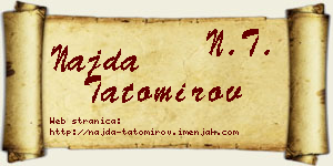 Najda Tatomirov vizit kartica